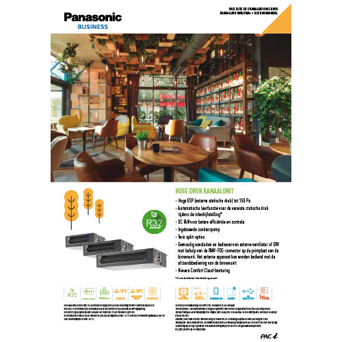 Panasonic PACi ducts hoge druk