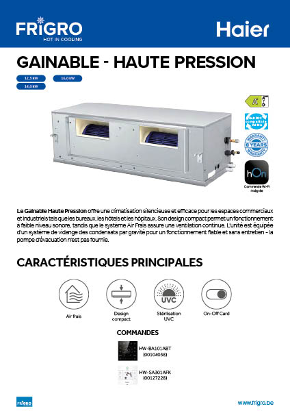 Haier Duct Hoge Druk - FR